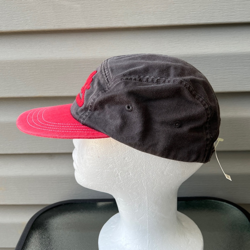 RARE- Vintage 90’s Polo Sport 5 Panel Adjustable Strap Hat Cap Gray/Red - Picture 3 of 10